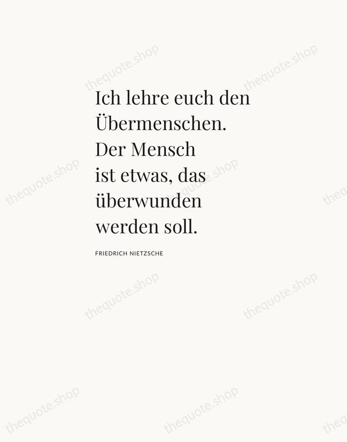 Ich lehre euch den Übermenschen. Der Mensch ist etwas, das überwunden werden… — Friedrich Nietzsche — Asymmetric Left