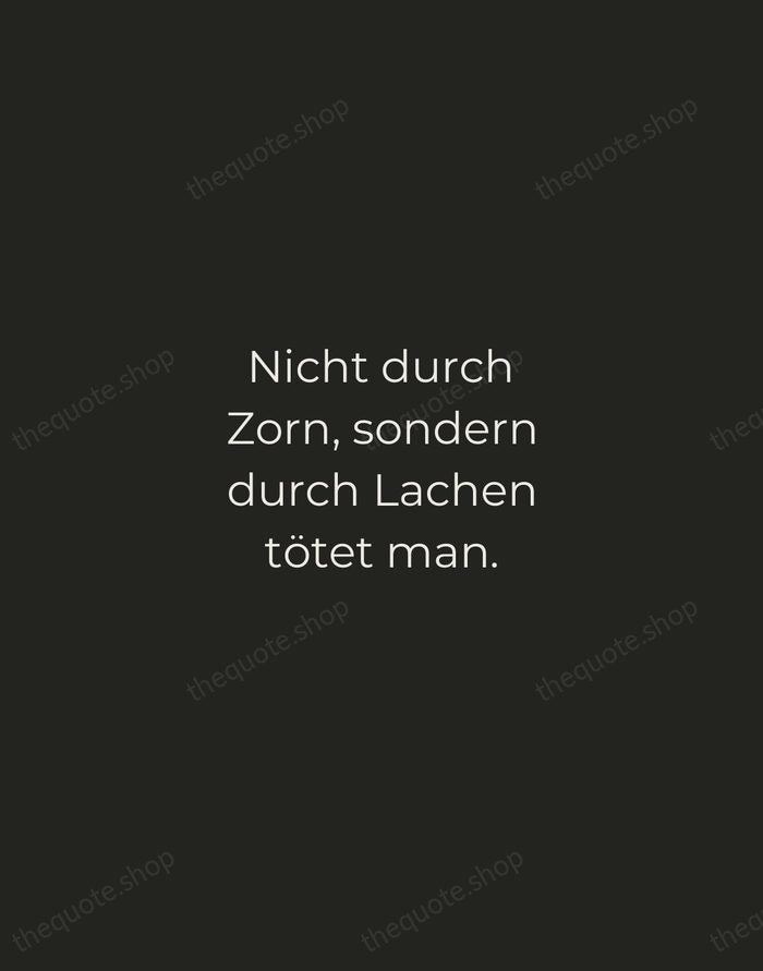 Nicht durch Zorn, sondern durch Lachen tötet man. — Friedrich Nietzsche — Tracked Caps Unsigned