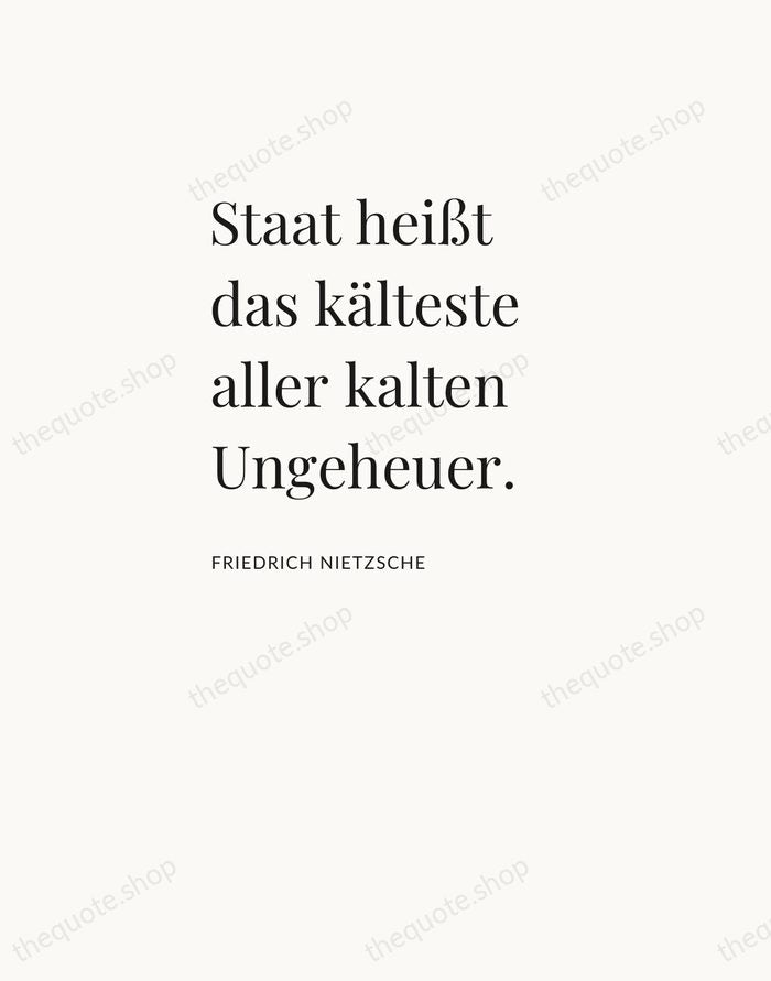 Staat heißt das kälteste aller kalten Ungeheuer. — Friedrich Nietzsche — Asymmetric Left