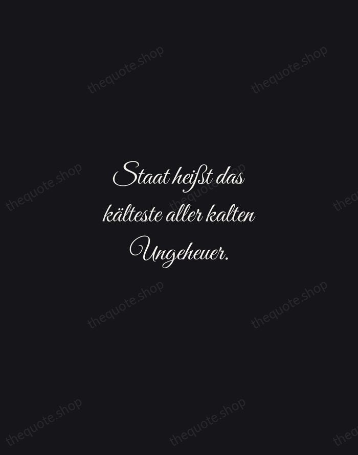 Staat heißt das kälteste aller kalten Ungeheuer. — Friedrich Nietzsche — Night Script