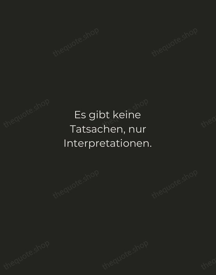 Es gibt keine Tatsachen, nur Interpretationen. — Friedrich Nietzsche — Tracked Caps Unsigned