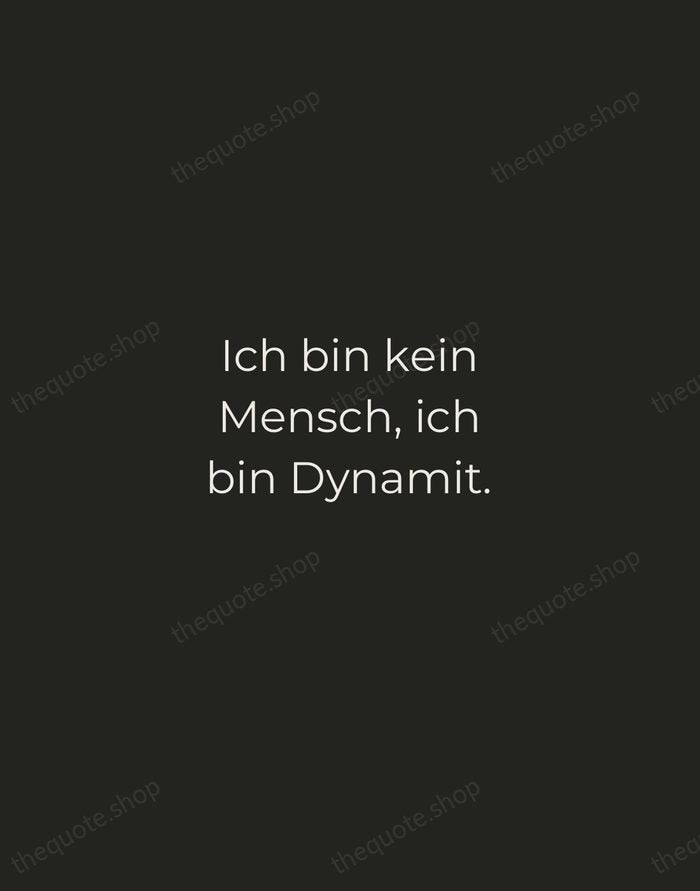 Ich bin kein Mensch, ich bin Dynamit. — Friedrich Nietzsche — Tracked Caps Unsigned