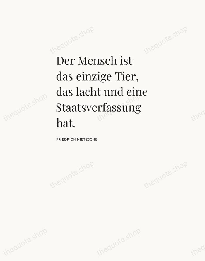 Der Mensch ist das einzige Tier, das lacht und eine Staatsverfassung hat. — Friedrich Nietzsche — Asymmetric Left