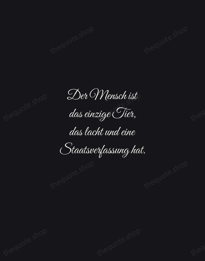 Der Mensch ist das einzige Tier, das lacht und eine Staatsverfassung hat. — Friedrich Nietzsche — Night Script