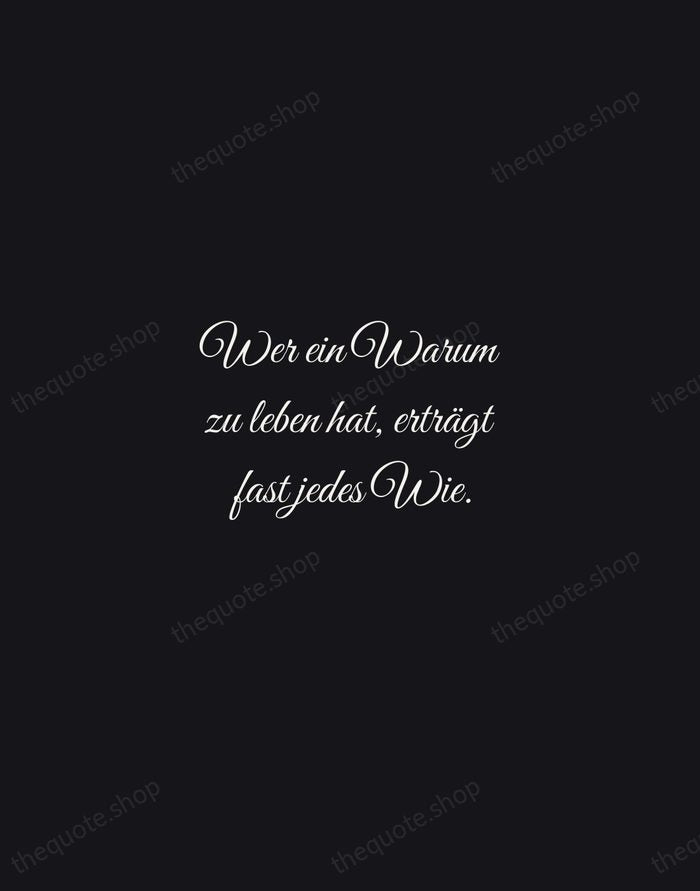 Wer ein Warum zu leben hat, erträgt fast jedes Wie. — Friedrich Nietzsche — Night Script