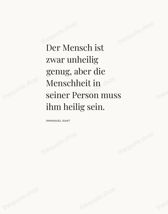 Der Mensch ist zwar unheilig genug, aber die Menschheit in seiner Person… — Immanuel Kant — Asymmetric Left