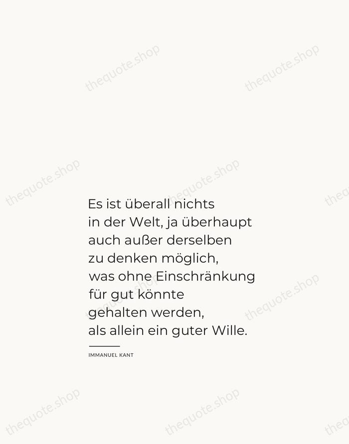 Es ist überall nichts in der Welt, ja überhaupt auch außer derselben… — Immanuel Kant — Studio Left