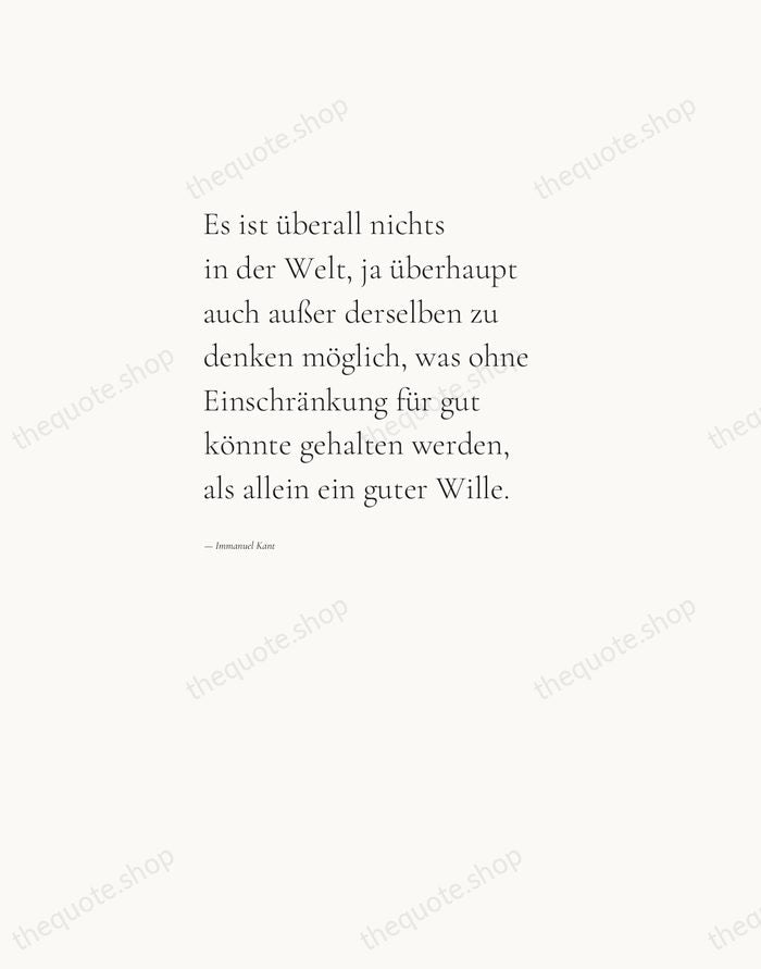 Es ist überall nichts in der Welt, ja überhaupt auch außer derselben… — Immanuel Kant — Editorial Left Serif