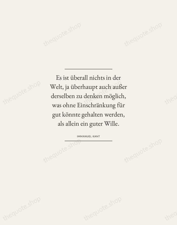 Es ist überall nichts in der Welt, ja überhaupt auch außer derselben… — Immanuel Kant — Gallery Frame