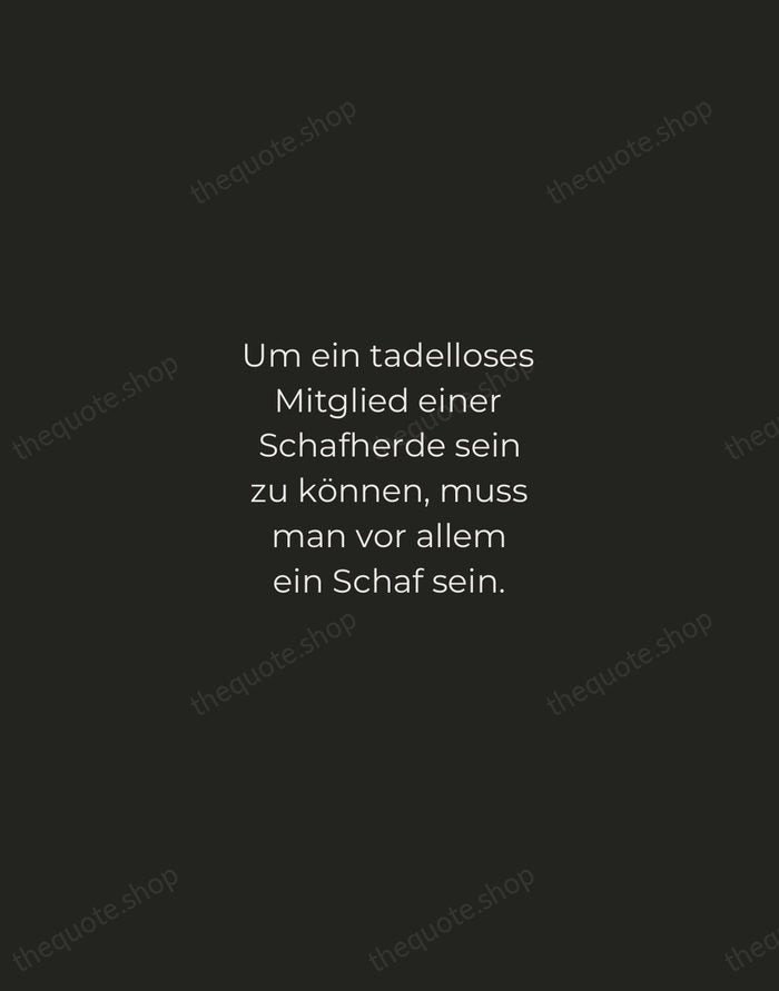 Um ein tadelloses Mitglied einer Schafherde sein zu können, muss man vor… — Albert Einstein — Tracked Caps Unsigned