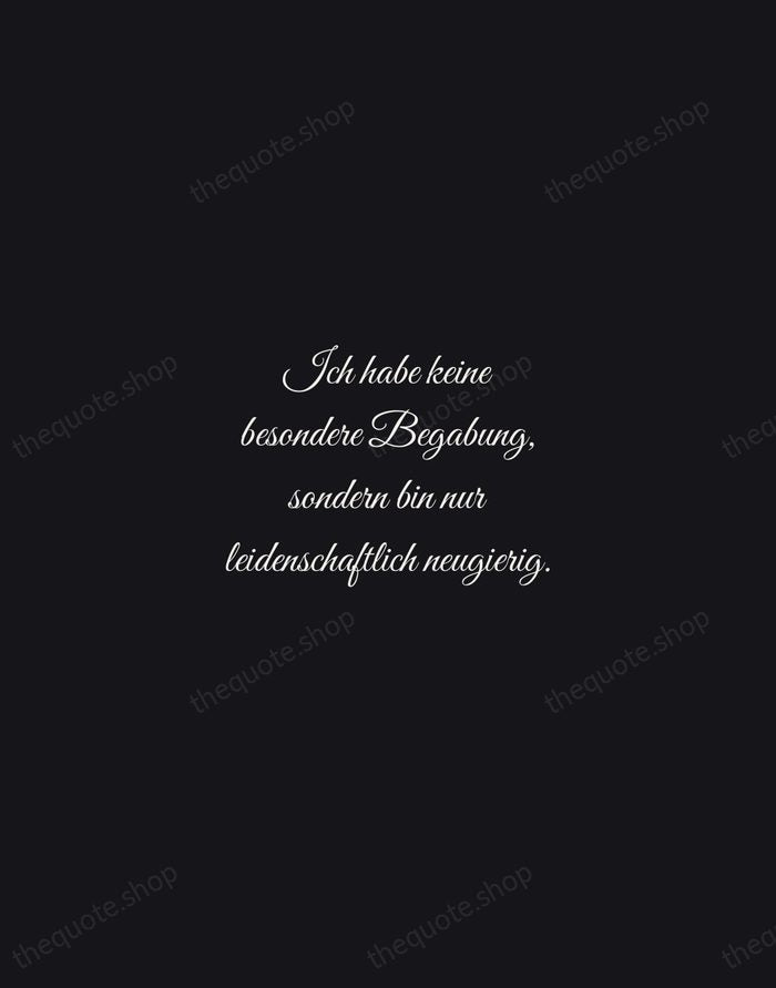 Ich habe keine besondere Begabung, sondern bin nur leidenschaftlich neugierig. — Albert Einstein — Night Script