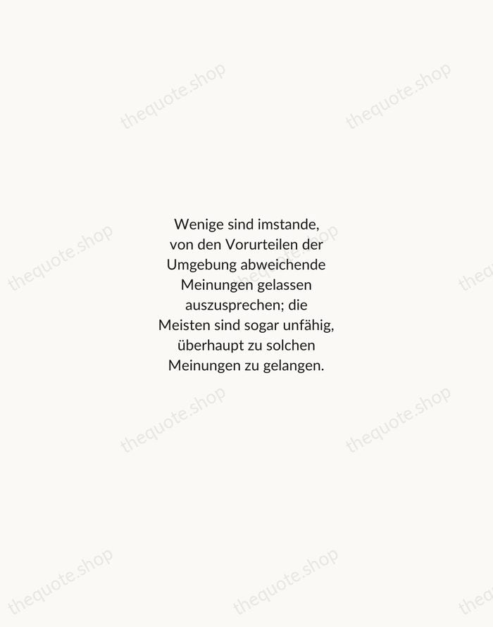 Wenige sind imstande, von den Vorurteilen der Umgebung abweichende Meinungen gelassen auszusprechen… — Albert Einstein — Minimal Unsigned