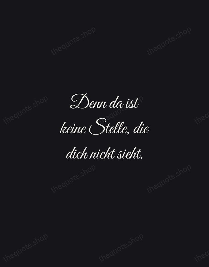 Denn da ist keine Stelle, die dich nicht sieht. — Rainer Maria Rilke — Night Script
