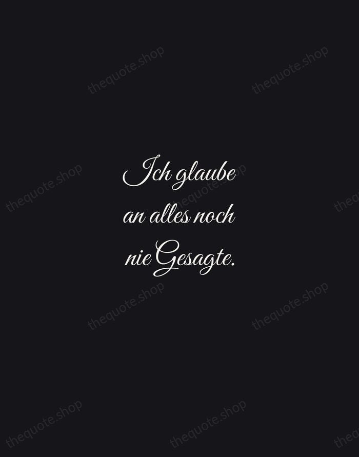 Ich glaube an alles noch nie Gesagte. — Rainer Maria Rilke — Night Script