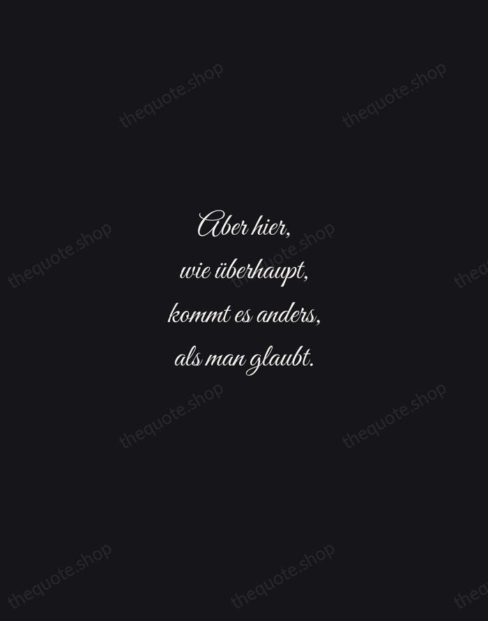 Aber hier, wie überhaupt, kommt es anders, als man glaubt. — Wilhelm Busch — Night Script