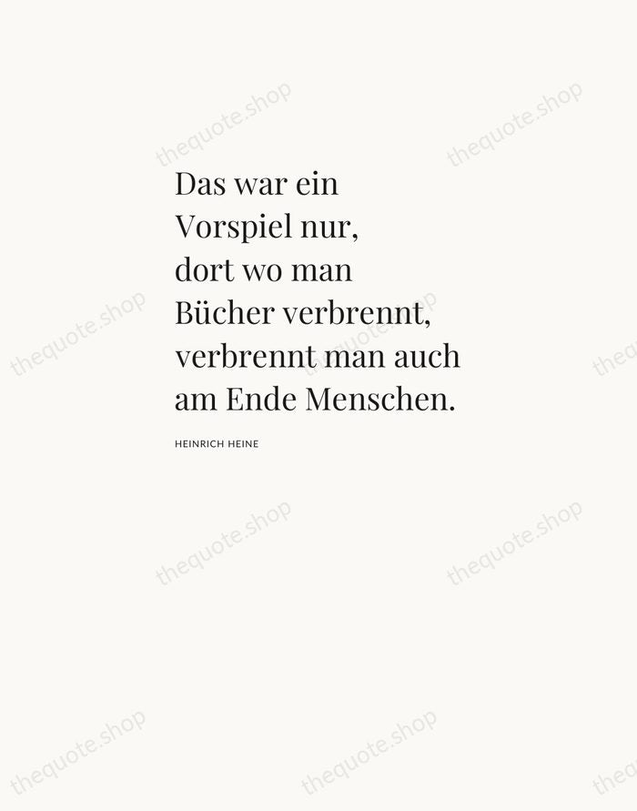 Das war ein Vorspiel nur, dort wo man Bücher verbrennt, verbrennt man… — Heinrich Heine — Asymmetric Left