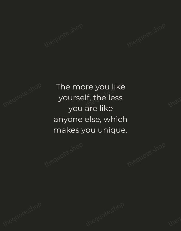The more you like yourself, the less you are like anyone else… — Walt Disney — Tracked Caps Unsigned