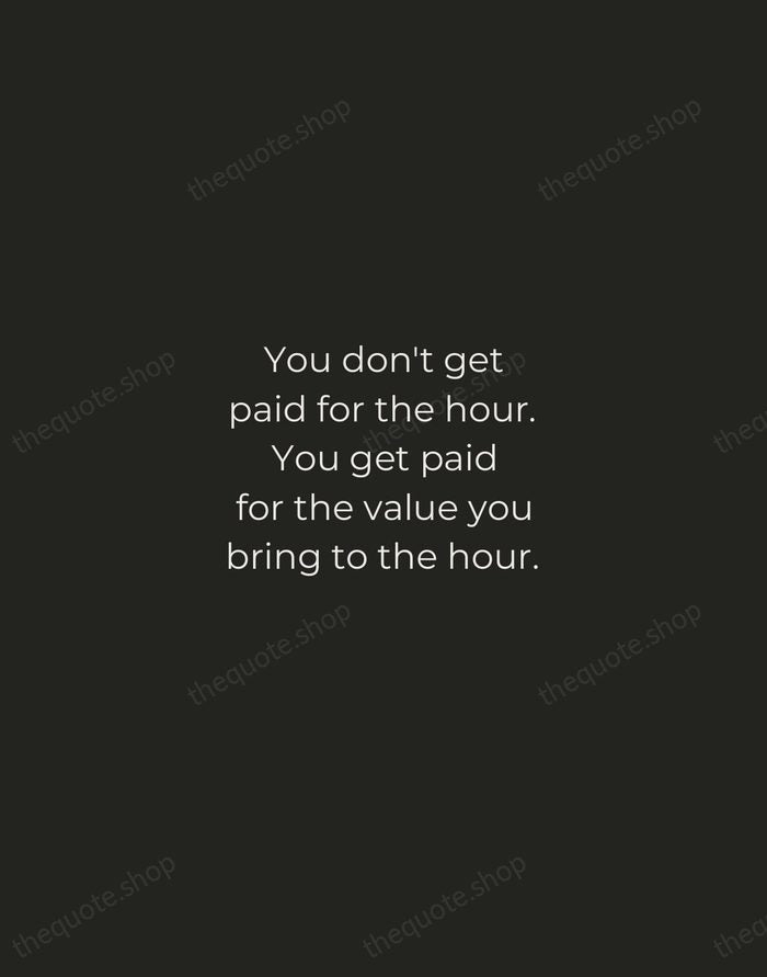 You don't get paid for the hour. You get paid for the… — Jim Rohn — Tracked Caps Unsigned