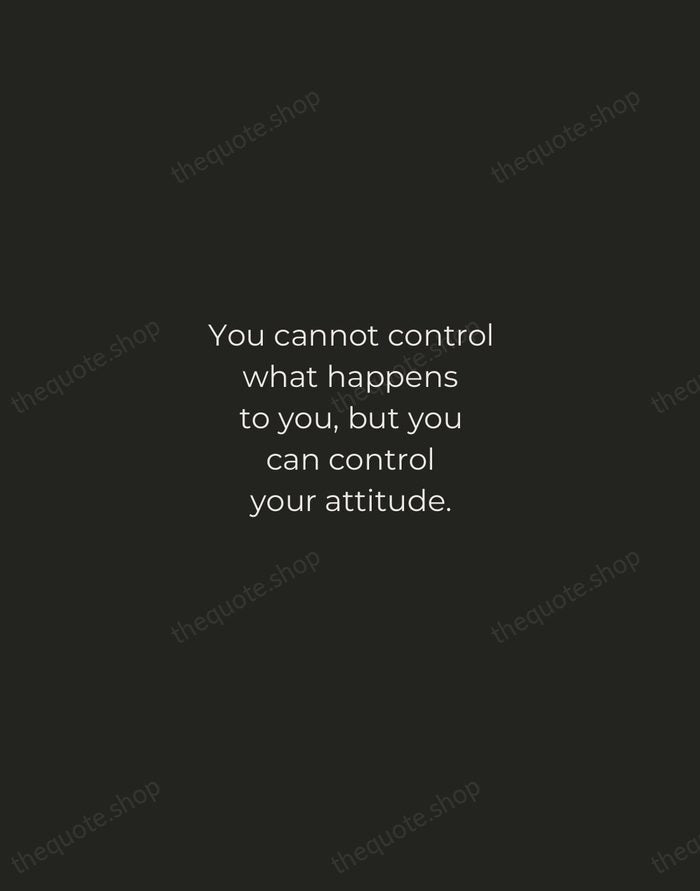 You cannot control what happens to you, but you can control your… — Brian Tracy — Tracked Caps Unsigned