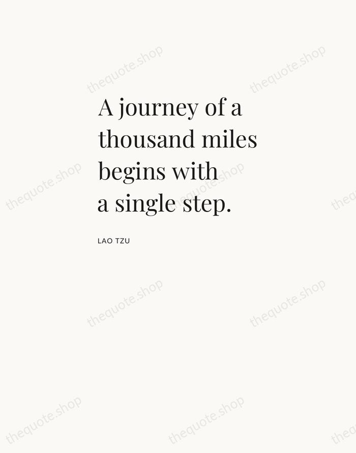 A journey of a thousand miles begins with a single step. — Lao Tzu — Asymmetric Left