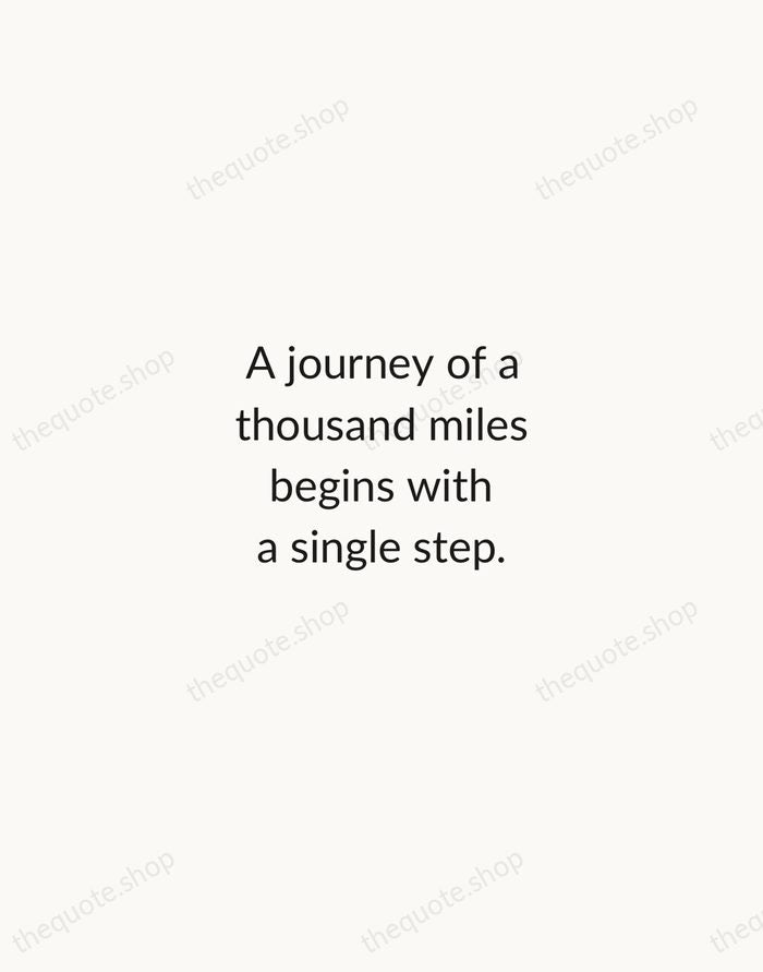 A journey of a thousand miles begins with a single step. — Lao Tzu — Minimal Unsigned