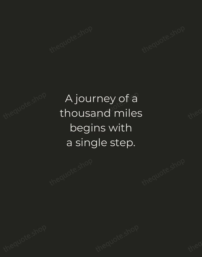 A journey of a thousand miles begins with a single step. — Lao Tzu — Tracked Caps Unsigned