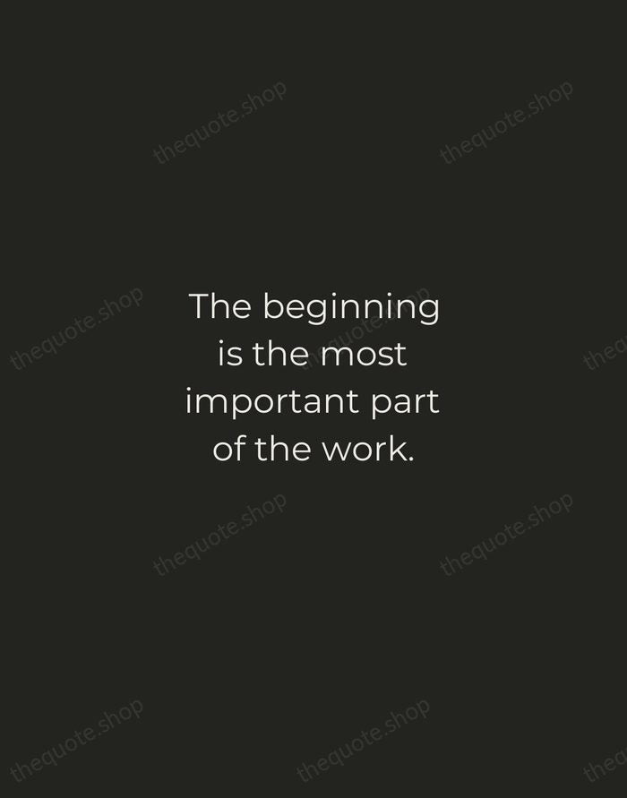 The beginning is the most important part of the work. — Plato — Tracked Caps Unsigned