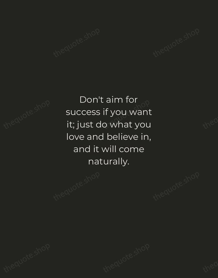 Don't aim for success if you want it; just do what you… — David Frost — Tracked Caps Unsigned