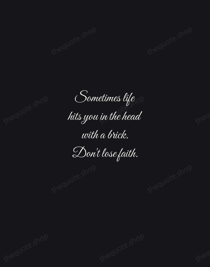 Sometimes life hits you in the head with a brick. Don't lose… — Steve Jobs — Night Script