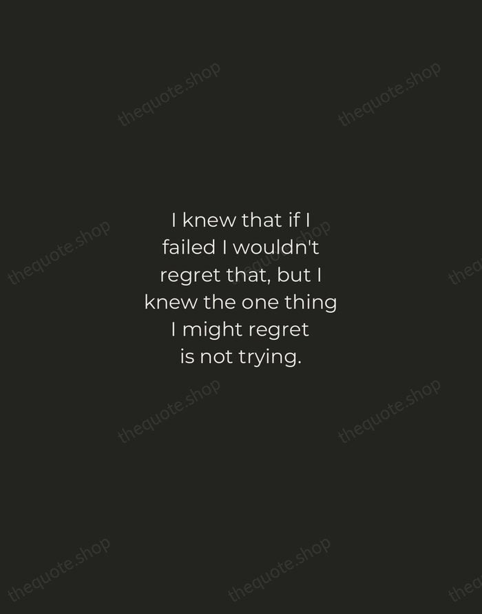 I knew that if I failed I wouldn't regret that, but I… — Jeff Bezos — Tracked Caps Unsigned