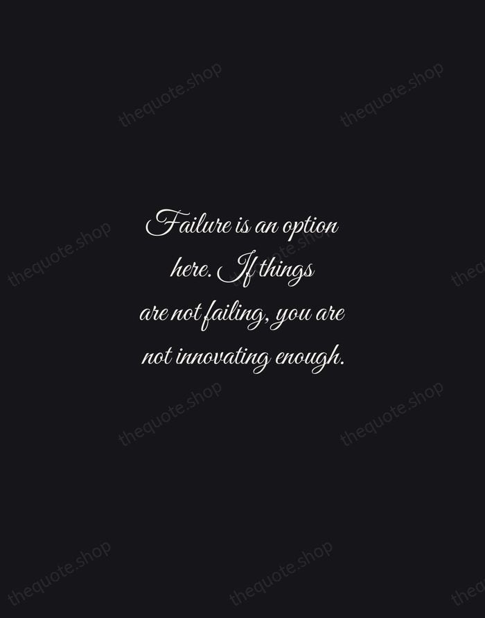 Failure is an option here. If things are not failing, you are… — Elon Musk — Night Script