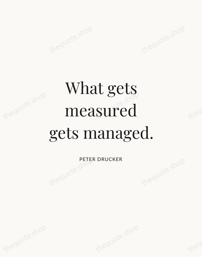 What gets measured gets managed. — Peter Drucker | Printable Wall Art — Atelier Serif