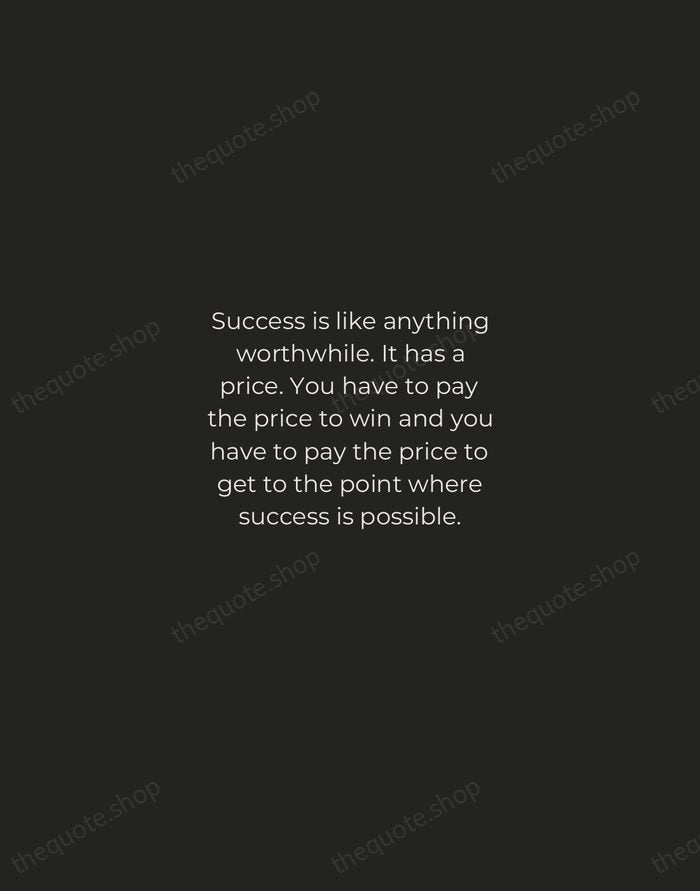 Success is like anything worthwhile. It has a price. You have to… — Vince Lombardi — Tracked Caps Unsigned