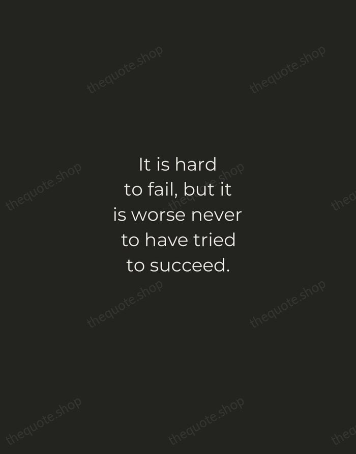 It is hard to fail, but it is worse never to have… — Theodore Roosevelt — Tracked Caps Unsigned