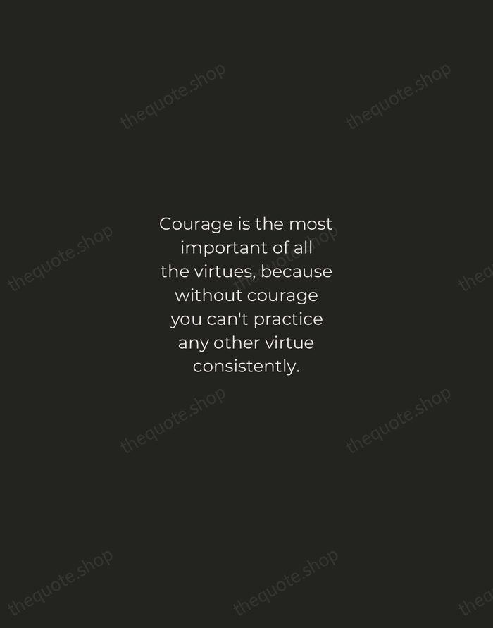 Courage is the most important of all the virtues, because without courage… — Maya Angelou — Tracked Caps Unsigned