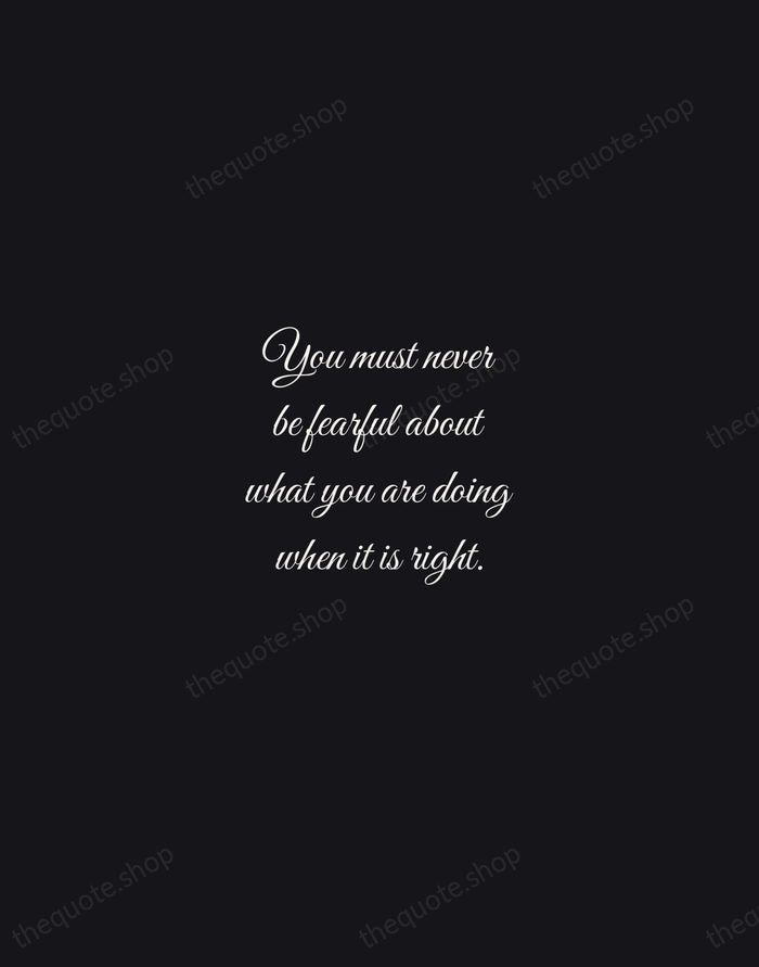 You must never be fearful about what you are doing when it… — Rosa Parks — Night Script