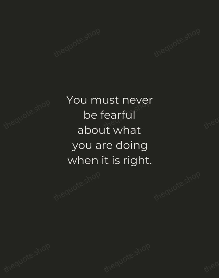 You must never be fearful about what you are doing when it… — Rosa Parks — Tracked Caps Unsigned