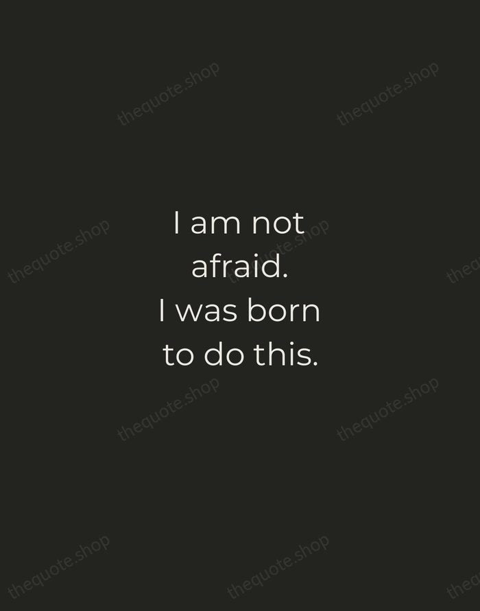 I am not afraid. I was born to do this. — Joan of Arc — Tracked Caps Unsigned