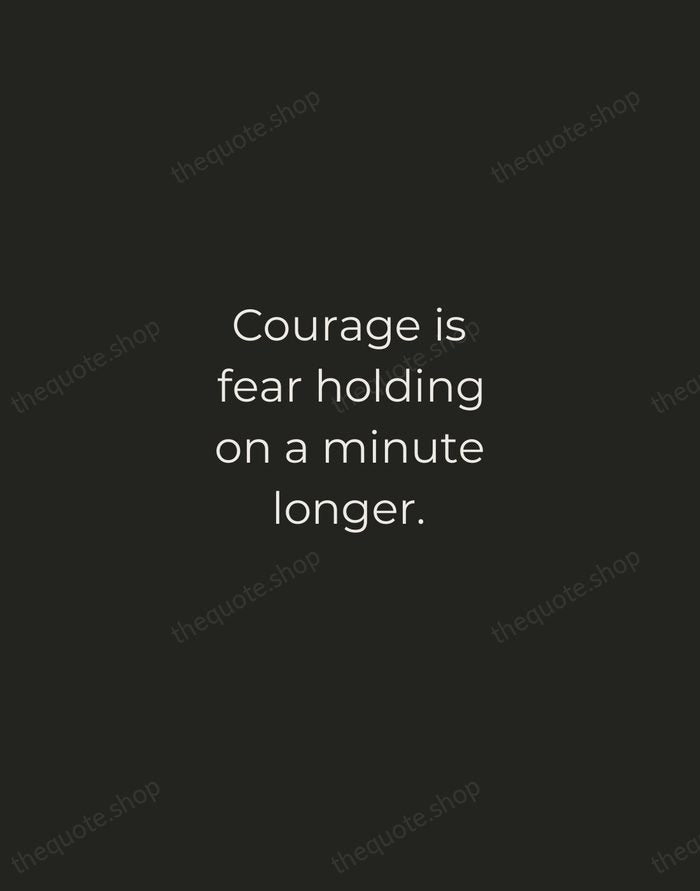 Courage is fear holding on a minute longer. — George S. Patton — Tracked Caps Unsigned