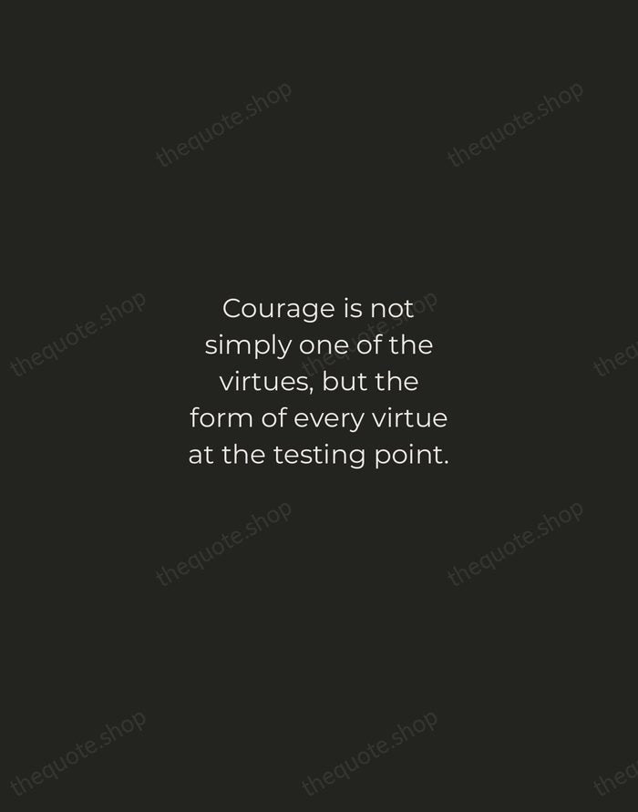 Courage is not simply one of the virtues, but the form of… — C.S. Lewis — Tracked Caps Unsigned