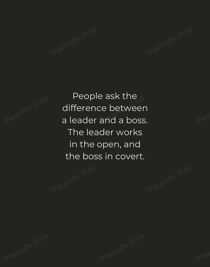 People ask the difference between a leader and a boss. The leader… — Theodore Roosevelt — Tracked Caps Unsigned