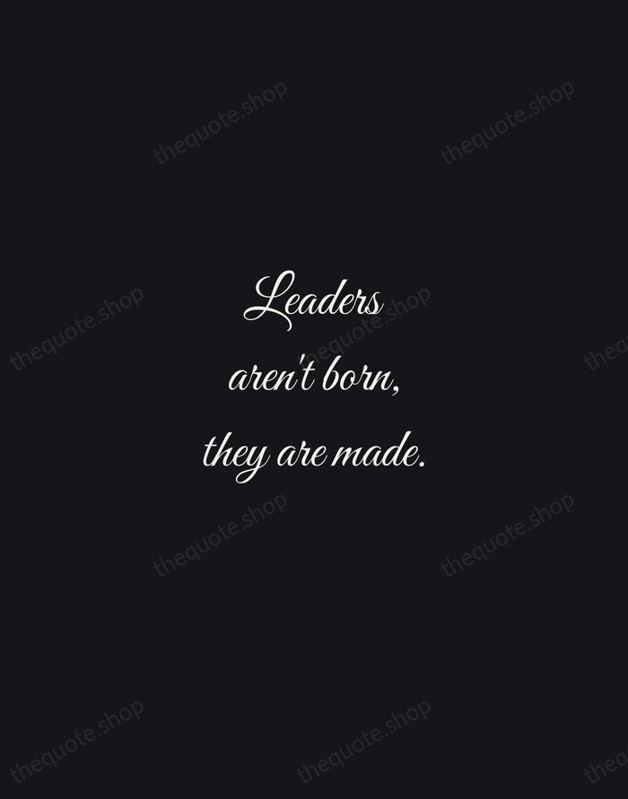 Leaders aren't born, they are made. — Vince Lombardi — Night Script