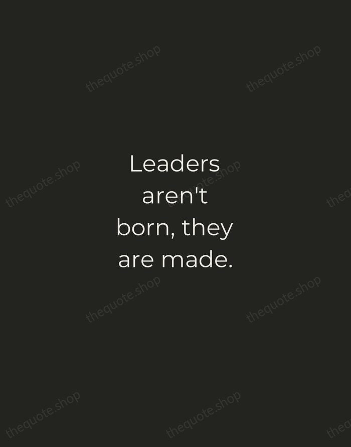Leaders aren't born, they are made. — Vince Lombardi — Tracked Caps Unsigned
