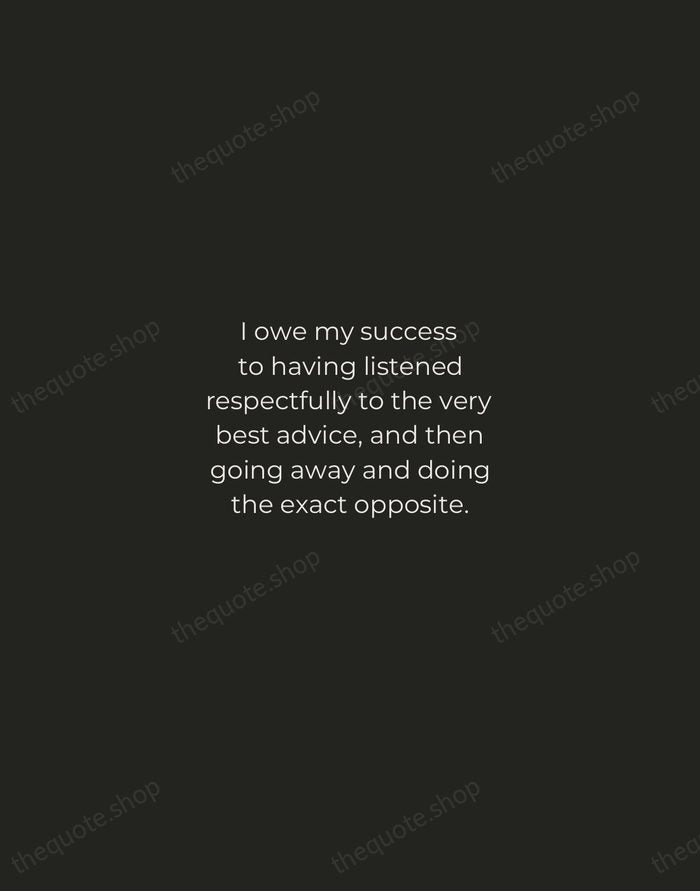 I owe my success to having listened respectfully to the very best… — G.K. Chesterton — Tracked Caps Unsigned