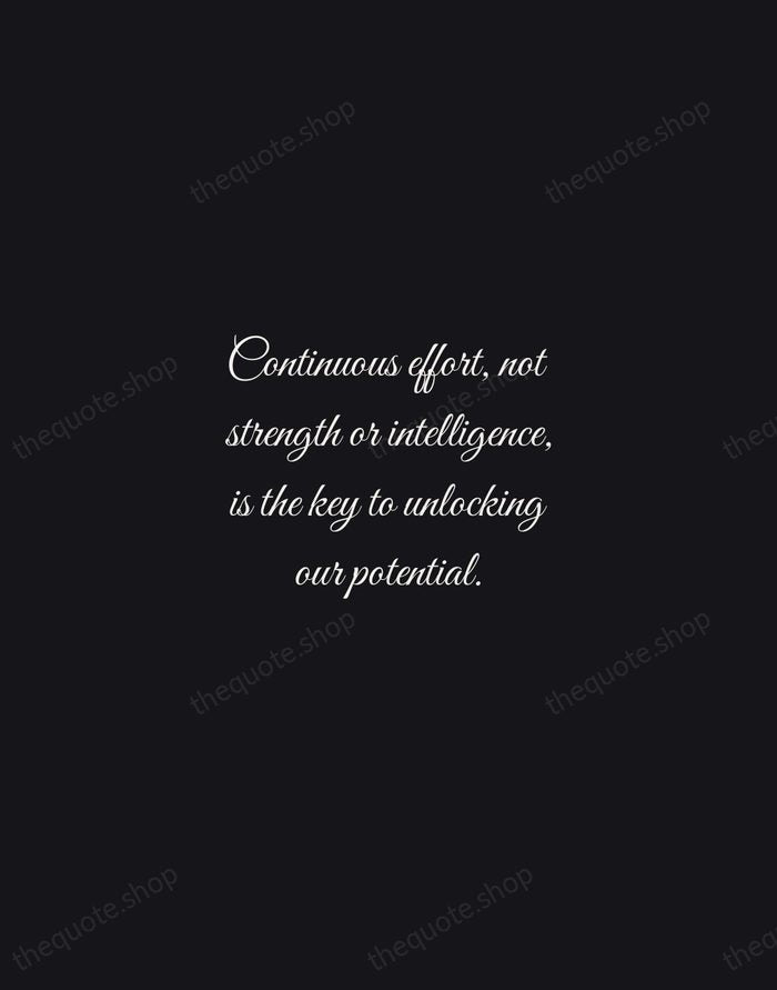 Continuous effort, not strength or intelligence, is the key to unlocking our… — Winston Churchill — Night Script