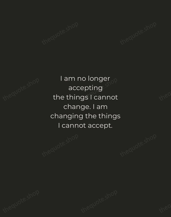 I am no longer accepting the things I cannot change. I am… — Angela Davis — Tracked Caps Unsigned