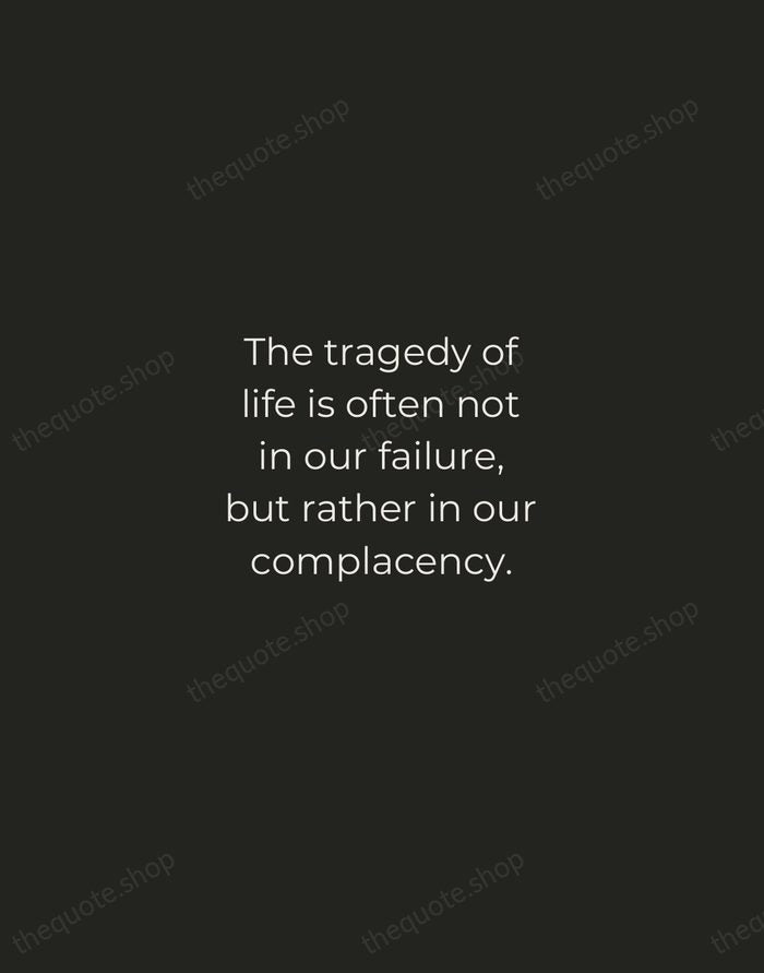 The tragedy of life is often not in our failure, but rather… — Benjamin E. Mays — Tracked Caps Unsigned