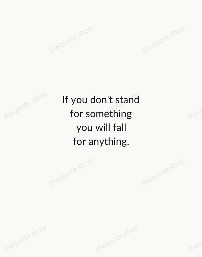 If you don't stand for something you will fall for anything. — Rosa Parks — Minimal Unsigned
