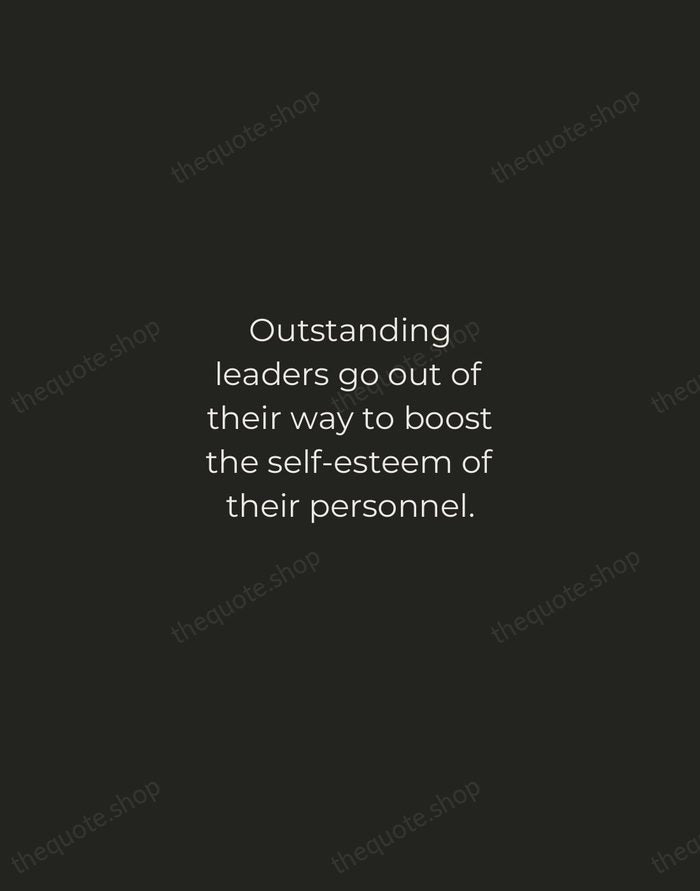 Outstanding leaders go out of their way to boost the self-esteem of… — Sam Walton — Tracked Caps Unsigned