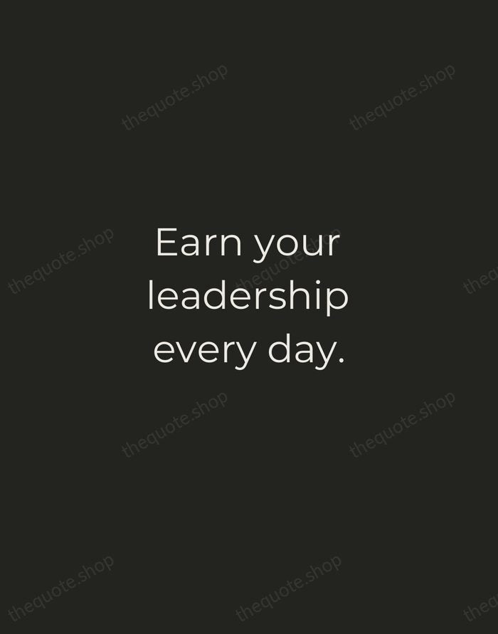 Earn your leadership every day. — Michael Jordan — Tracked Caps Unsigned